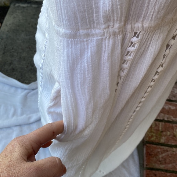 Madewell beautiful maxi gauzy dress w/ flowy appeal and crochet accent & pockets - Picture 8 of 16